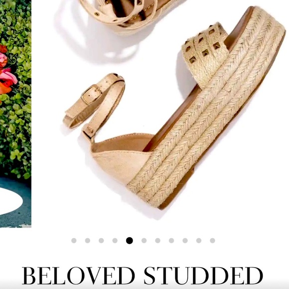 BELOVED Studded Espadrille Sandal  Boho/Bohemian Black BOHO/Bohemian Size 8 - Picture 12 of 16